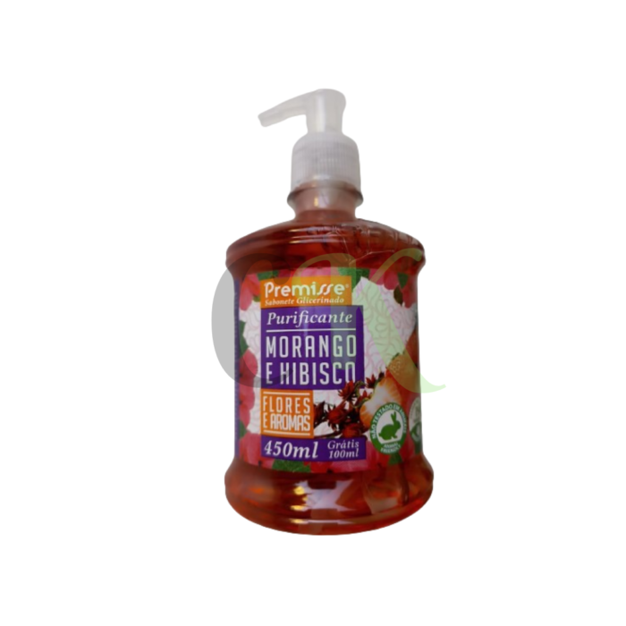 Sabonete Líquido Purificante Morango e Hibisco 450ml